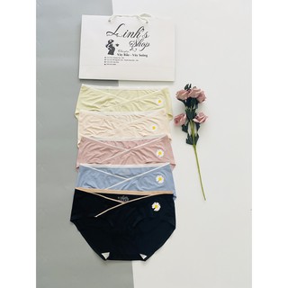 Set 4 QUẦN LÓT BẦU Cạp Chéo Cotton Cao Cấp - Kháng Khuẩn -Quần Lot Đúc - GL04 - HOA CÚC