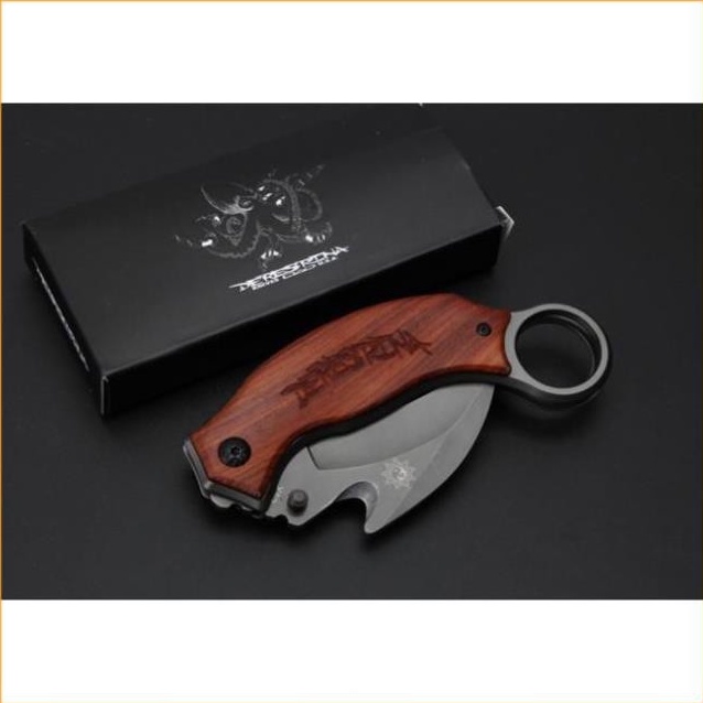 Dao karambit Fox, Dao Phượt Gấp Bỏ Túi Tiện Lợi X76, X52 Báng gỗ