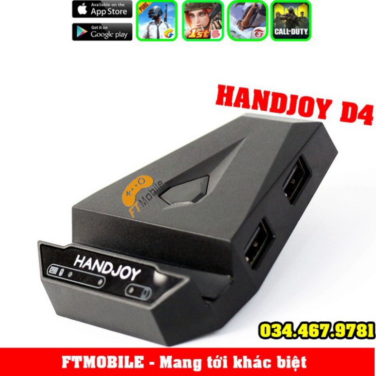 GIÁ GIẬT MINH Handjoy D4 | Bộ Chuyển đổi chơi game bàn phím chuột dành cho điện thoại máy tính bảng GIÁ GIẬT MINH