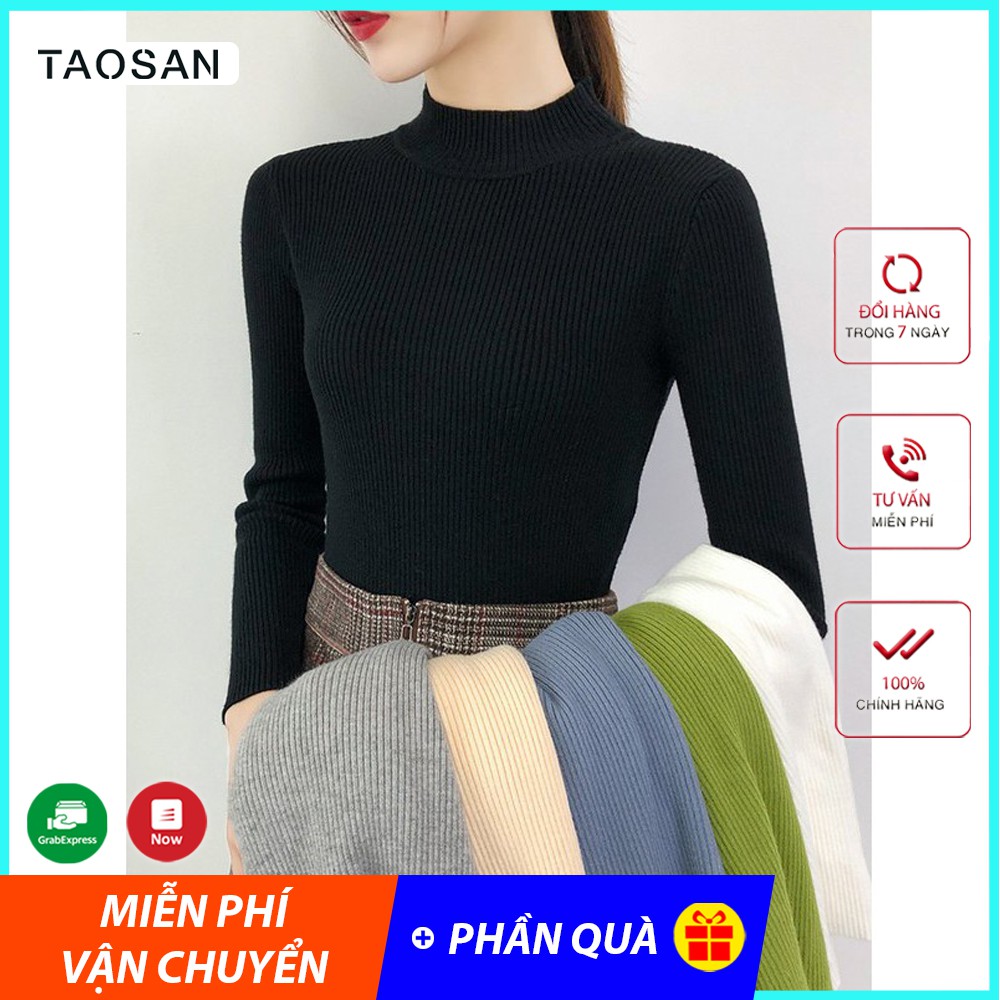 Áo Len Tăm Mỏng Dài Tay Nữ Cổ 3 Phân Chất Đẹp Loại 1, cadigan gile nữ croptop