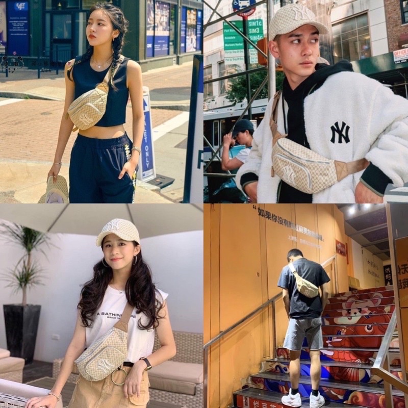 (ẢNH THẬT HÀNG SẴN CHUẨN 1:1)Túi trống đeo chéo mini m lb monogram jacquard BAG BLACK hàng chuẩn