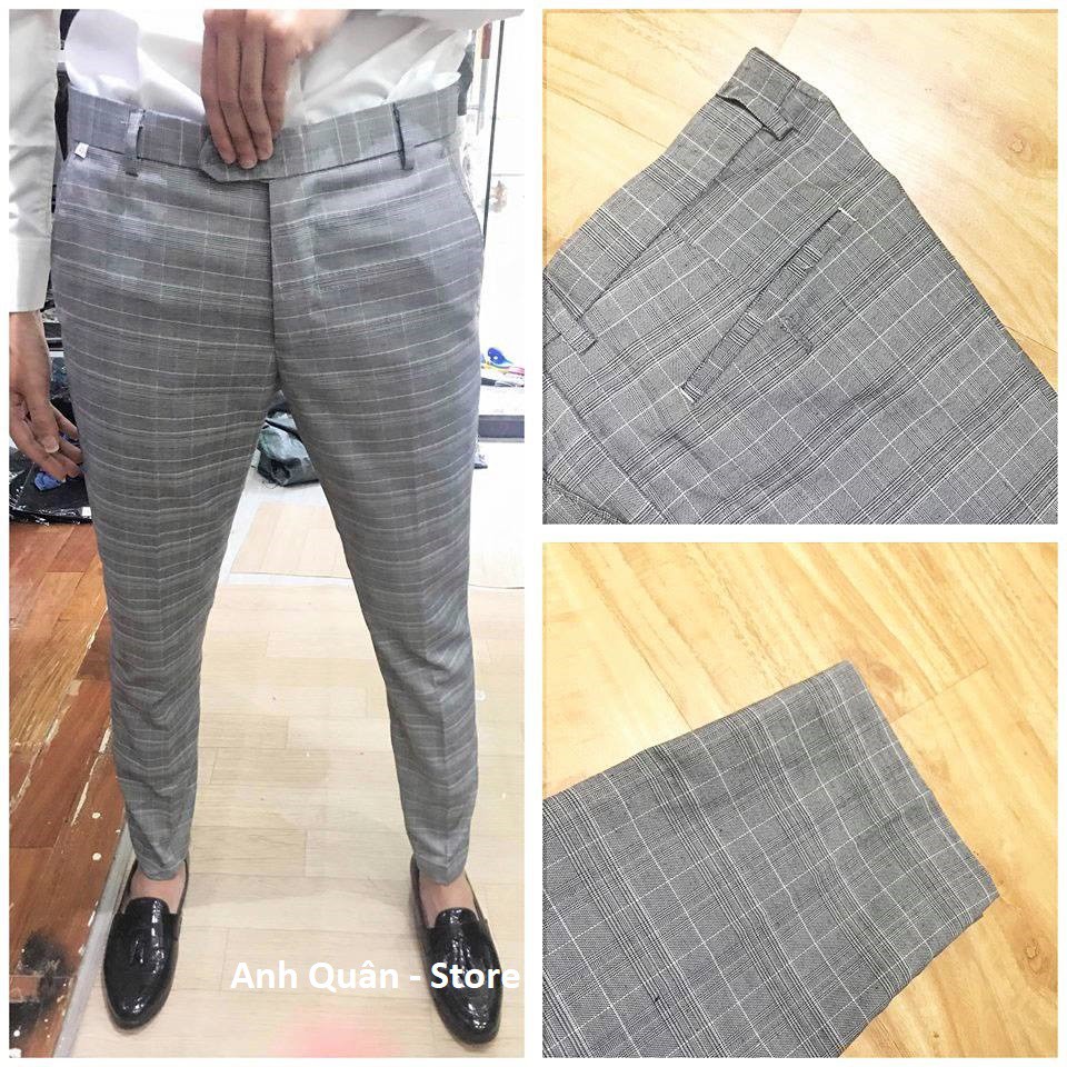 (VẢI XUẤT KHẨU) QUẦN ÂU NAM HÀN QUỐC XÁM CARO 2019 (Được Trợ Giá) | BigBuy360 - bigbuy360.vn