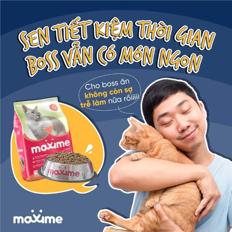 MAXIME Thức ăn cho mèo mọi lứa tuổi thơm ngon, bổ dưỡng - Túi 400gr