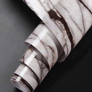 GIẤY DÁN TƯỜNG kEO SẴN KHỔ 60CM MẪU VÂN ĐÁ ĐEN TRẮNG