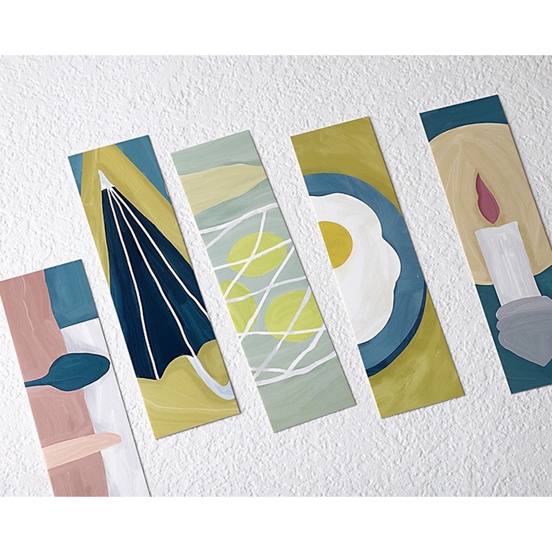 Hộp 30 Kẹp Đánh Dấu Sách Màu Nước Vẽ Tay Xinh Xắn