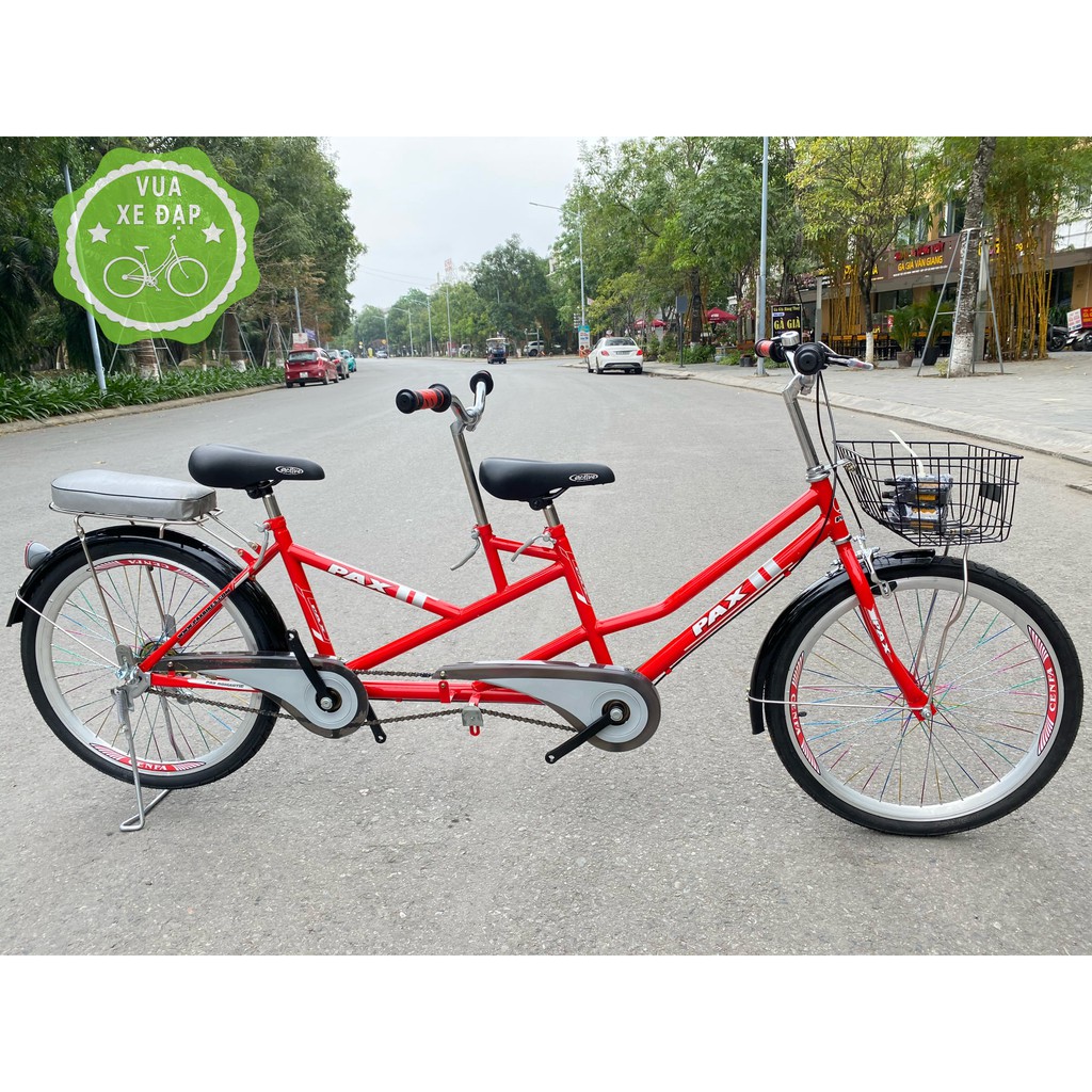 Xe đạp đôi PAX 3 Trọng lượng sử dụng: 2 người lớn <250kg – Thông số: DxC: 2300 x 650-850