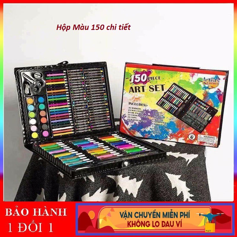 HỘP MÀU 150 CHI TIẾT CHO BÉ TẬP TÔ,VẼ THỎA SỨC SÁNG TẠO