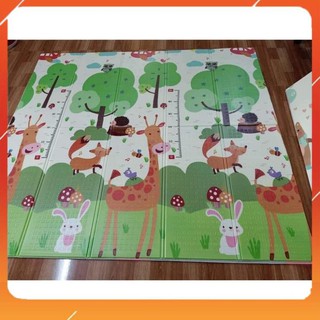 MẸ VÀ BÉ -  Thảm xốp cho bé XPE gấp gọn tấm lót trải sàn 2 mặt chống thấm chống trơn hàn quốc phủ silicon 1m8 * 2m