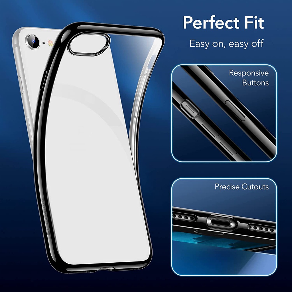 ESR Clear Silicone Case Compatible with iPhone SE (2022) iPhone SE (2020) iPhone 8/iPhone 7 Nắp bảo vệ trong suốt TPU mềm mỏng