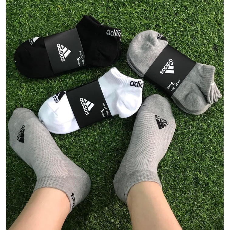 Pack 3 đôi tất thể thao das cổ ngắn dày dặn, coton, thấm hút dễ chịu