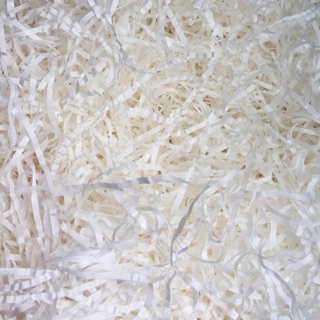 500g giấy rơm, giấy sợi rập bông trang trí màu trắng ANH'S