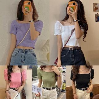 Áo Dệt Kim Nữ Lệch Vai Phong Cách Hàn Quốc