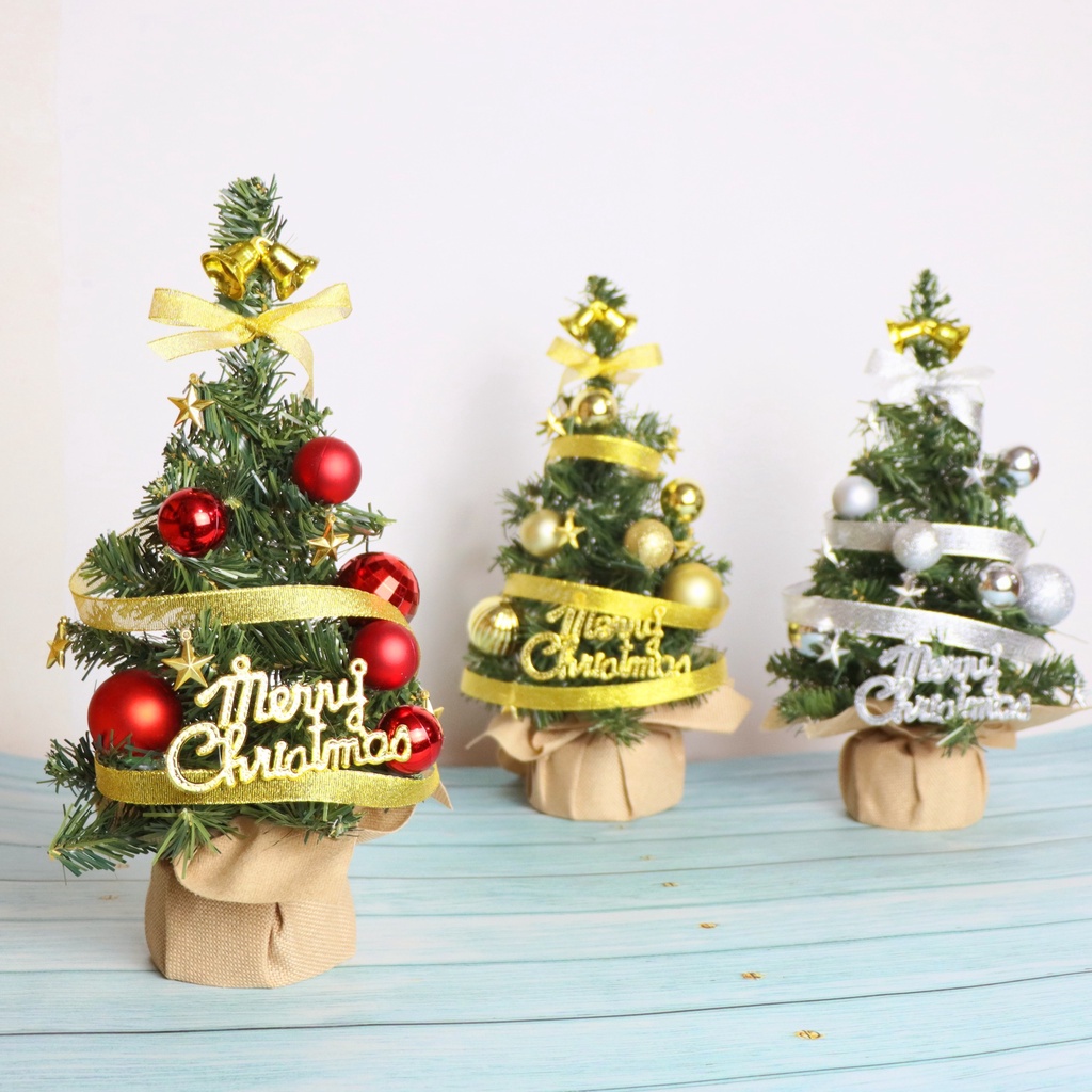 Cây thông noel nhí C29 Cây Thông Trang Trí Giáng Sinh Kèm Đèn và Phụ Kiện