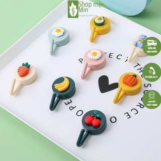 Móc treo tường nhựa hình trái cây hoa quả, móc treo tường hoạt hình decor siêu dễ thương min05