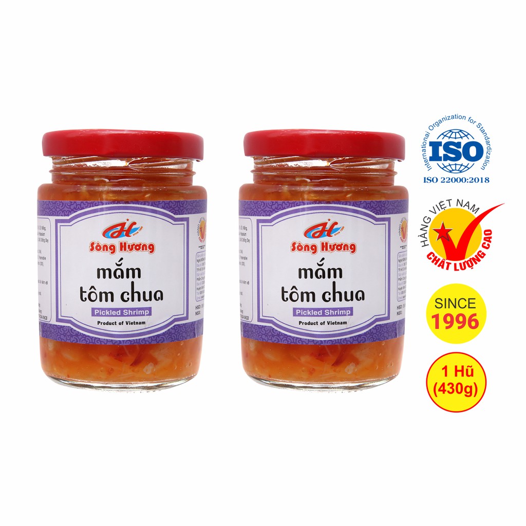 2 Hũ Mắm Tôm Chua Sông Hương Foods Hũ 430g - Ăn kèm , bún , phở , mì tôm , thịt nướng , tốt tiêu hóa