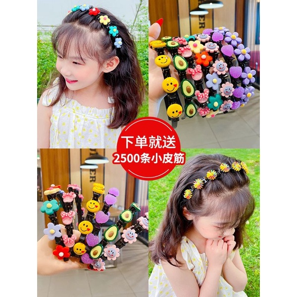 Bờm kẹp tóc đính hoa cho bé