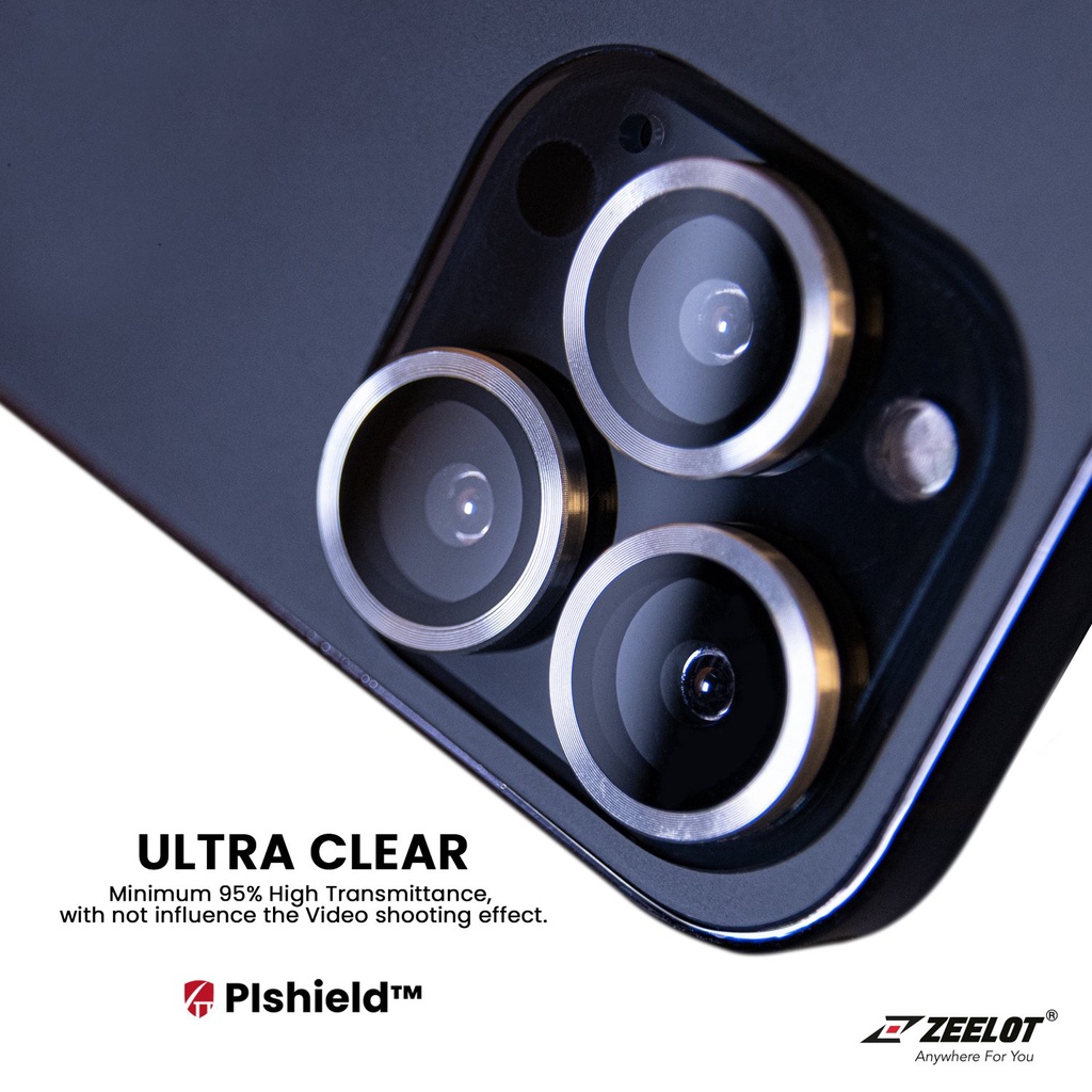 Kính Cường Lực Camera ZEELOT Cho iPhone 13/13mini/13 Pro/13 Pro Max viền Titan - Hàng Chính Hãng