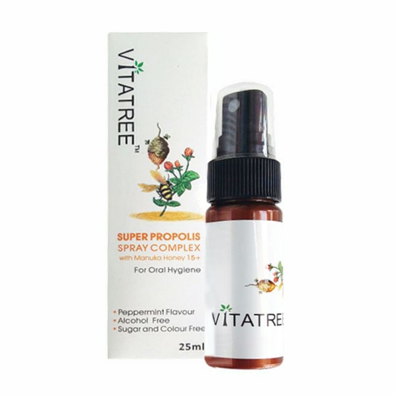 Xịt Keo Ong Vitatree Super Propolis Spray Manuka Honey 25ml