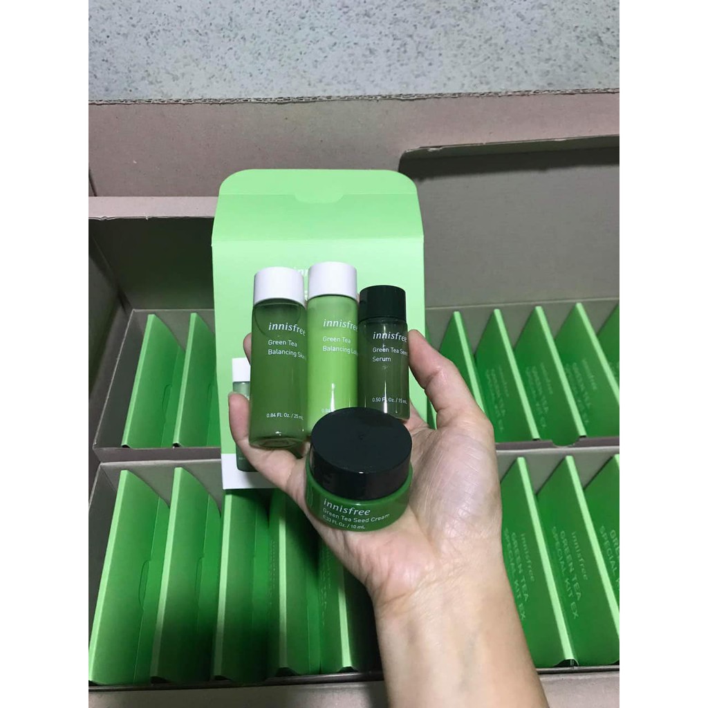 Bộ Dưỡng Da Innisfree Trà Xanh Green Tea Special EX Set (4 Sản Phẩm)