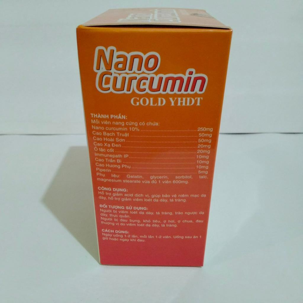 Dạ Dày Nano Curcumin - Viện Y Học Dân Tộc Việt Nam Chính Hãng Hộp 30 Viên - Chuyên trào ngược loét dạ dày tá tràng ợ hơi