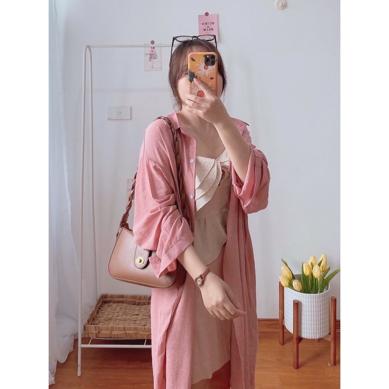 Váy sơ mi đũi (ib chọn màu ) | BigBuy360 - bigbuy360.vn