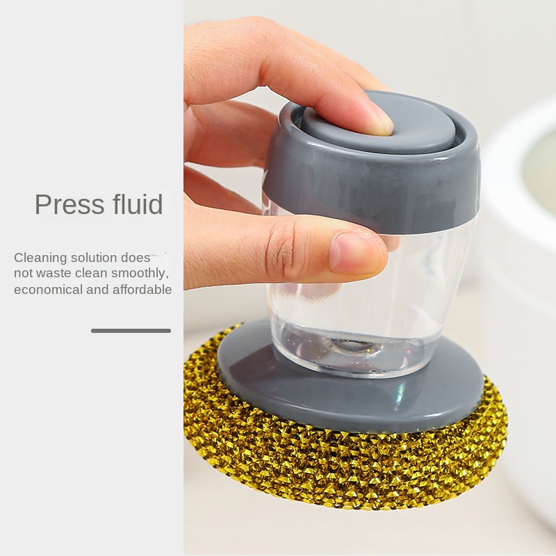 Bàn Chải Rửa Bát Đĩa Bằng Dây Thép Không Dính Tự Động Tiện Dụng Cho Nhà Bếp