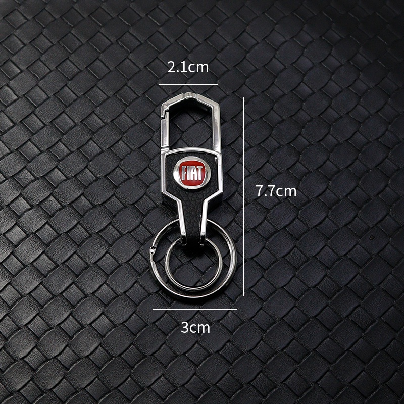 Móc Khóa Hình Logo Xe Hơi 3D Bằng Kim Loại Cho Fiat 500 500x Ducato Tipo Panda Bravo Doblo Stiloo