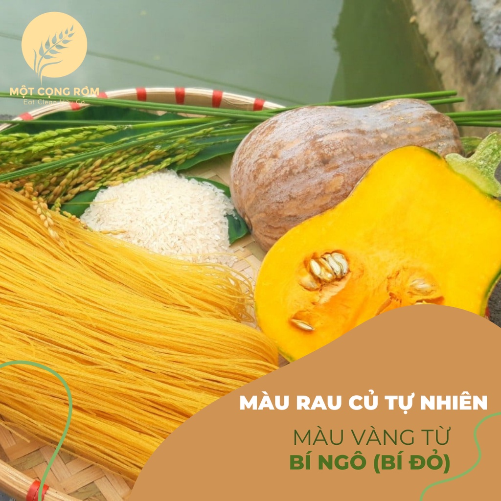 Bún ngũ sắc Mộc Vị Một Cọng Rơm bún khô healthy, cho bé ăn dặm 5 màu tự nhiên rau củ quả theo mùa 500gr/hộp