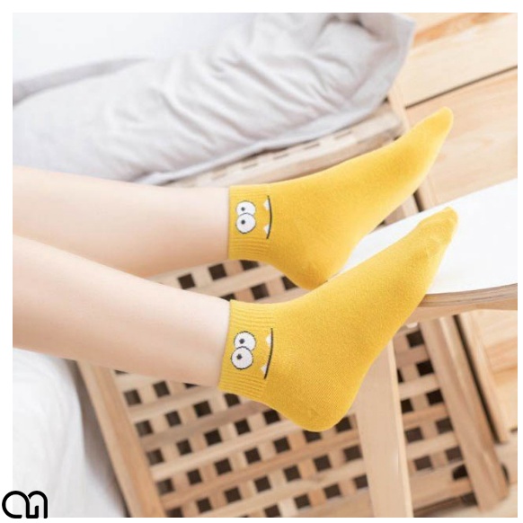 Tất Cổ Ngắn Nữ Thời Trang Hàn Quốc - Vớ Nữ Ngắn Họa Tiết Mặt Cười Ngộ Nghĩnh Phong Cách Unisex