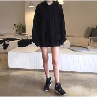 HD022 - ÁO HOODIE BASIC ĐEN TRƠN CAO CẤP