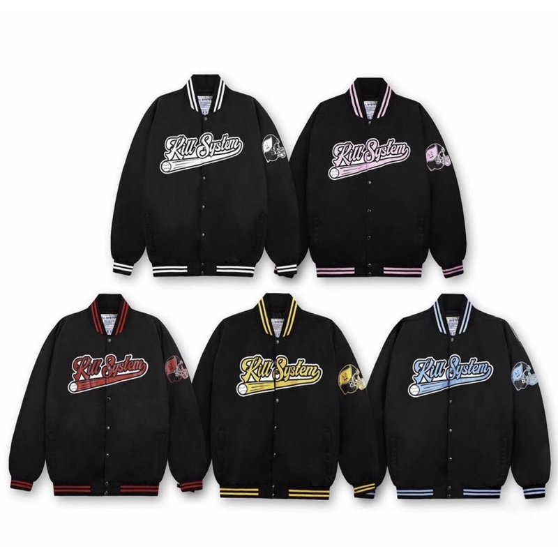 [SIÊU HÓT]Áo khoác bomber nam nữ họa tiết phối viền xinh xắn/ Áo chống nắng dài tay dáng rộng thời trang unisex