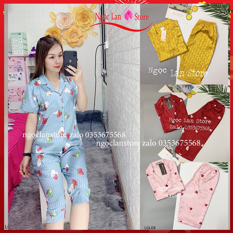 Pijama lụa gấm cao cấp(bộ lửng)