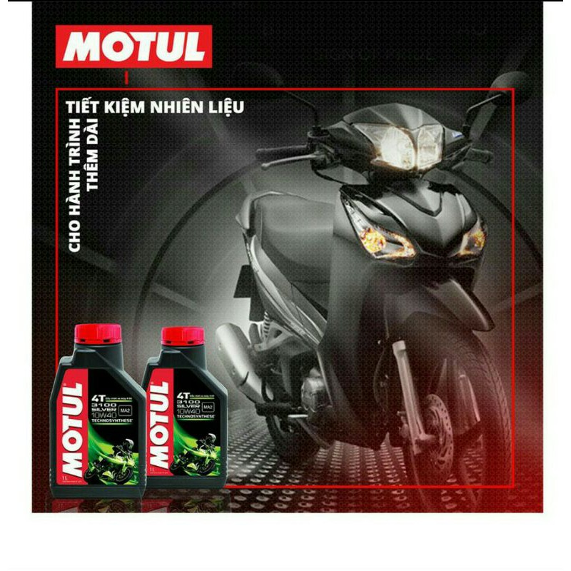 Nhớt Motul 3100 Silver 10W40 1L dùng cho xe số