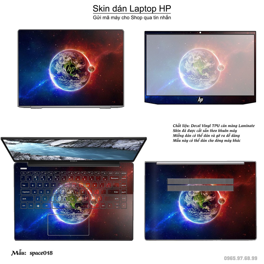 Skin dán Laptop HP in hình không gian _nhiều mẫu 3 (inbox mã máy cho Shop)