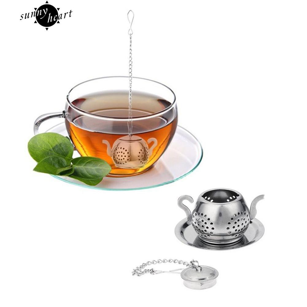 Dụng cụ lọc trà hình ấm trà bằng thép không gỉ