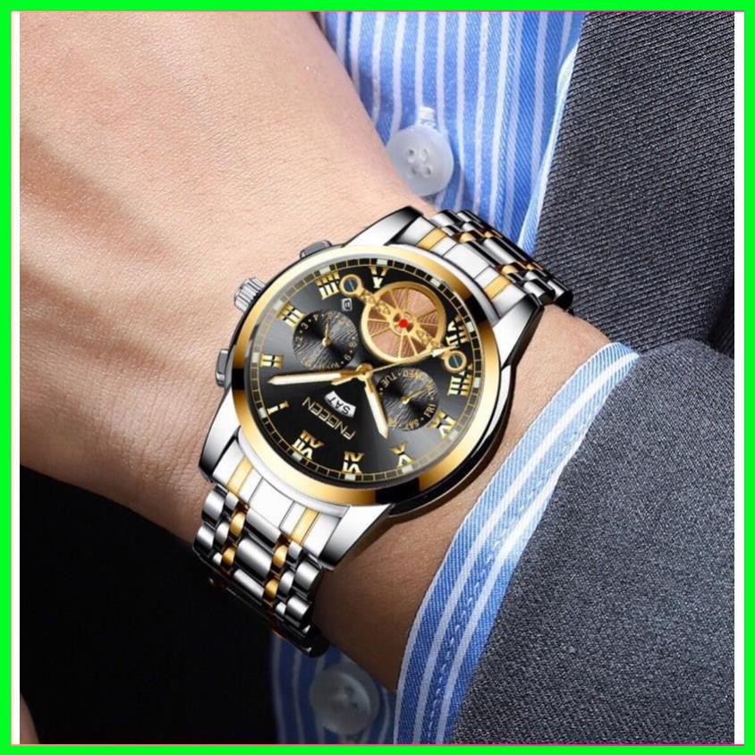 [ Đồng Hồ Nam ] ĐỒNG HỒ NAM FNGEEN CHÍNH HÃNG DÂY THÉP CHẠY 2 LỊCH (TẶNG KÈM HỘP VÀ PIN DỰ PHÒNG) [ Đồng Hồ Nam Cao Cấp] | BigBuy360 - bigbuy360.vn