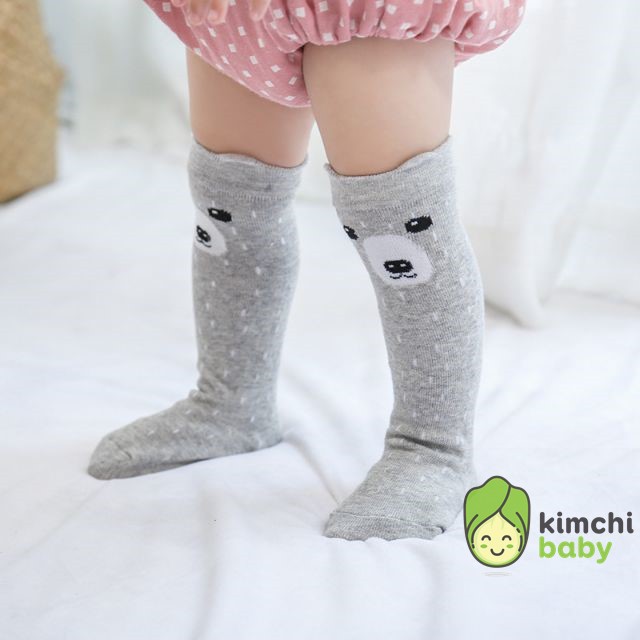 Tất Cổ dài Chống trượt Thu đông chất Cotton co giãn cho Bés KICHIBA TCD01