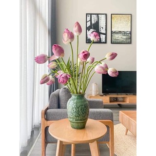 Lọ hoa khắc nổi Bát Tràng