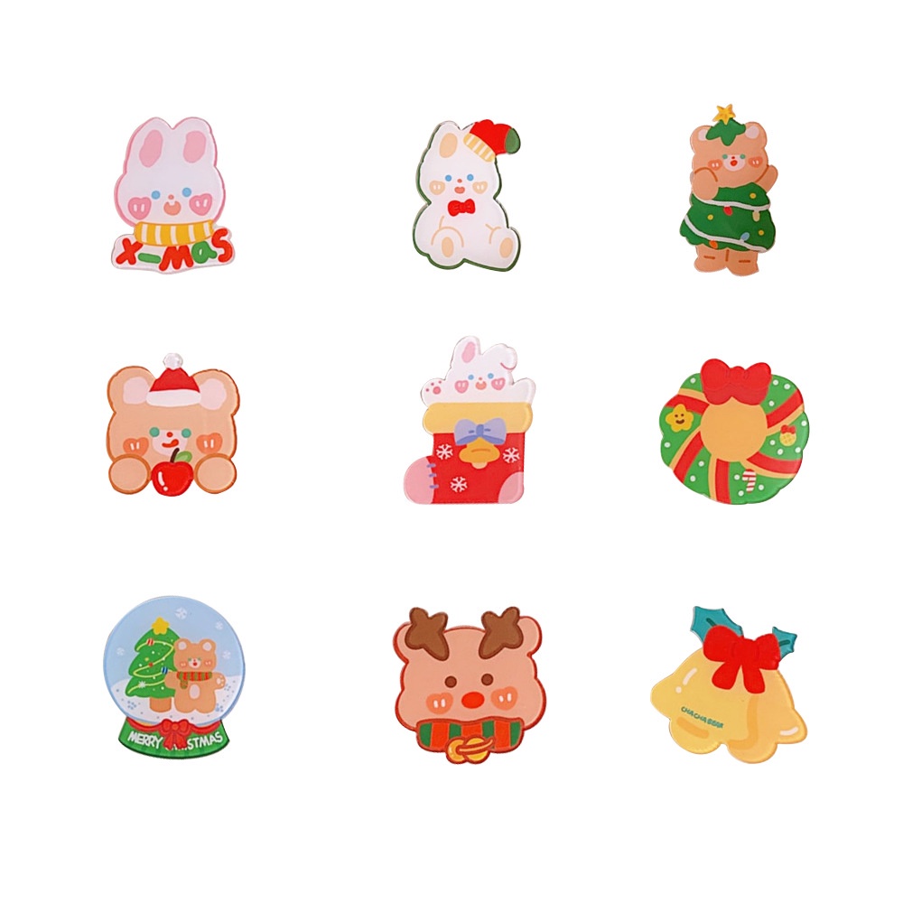 Trâm Cài Áo Họa Tiết Giáng Sinh 50 Kiểu Tráng Men Dành Cho Bạn Bè