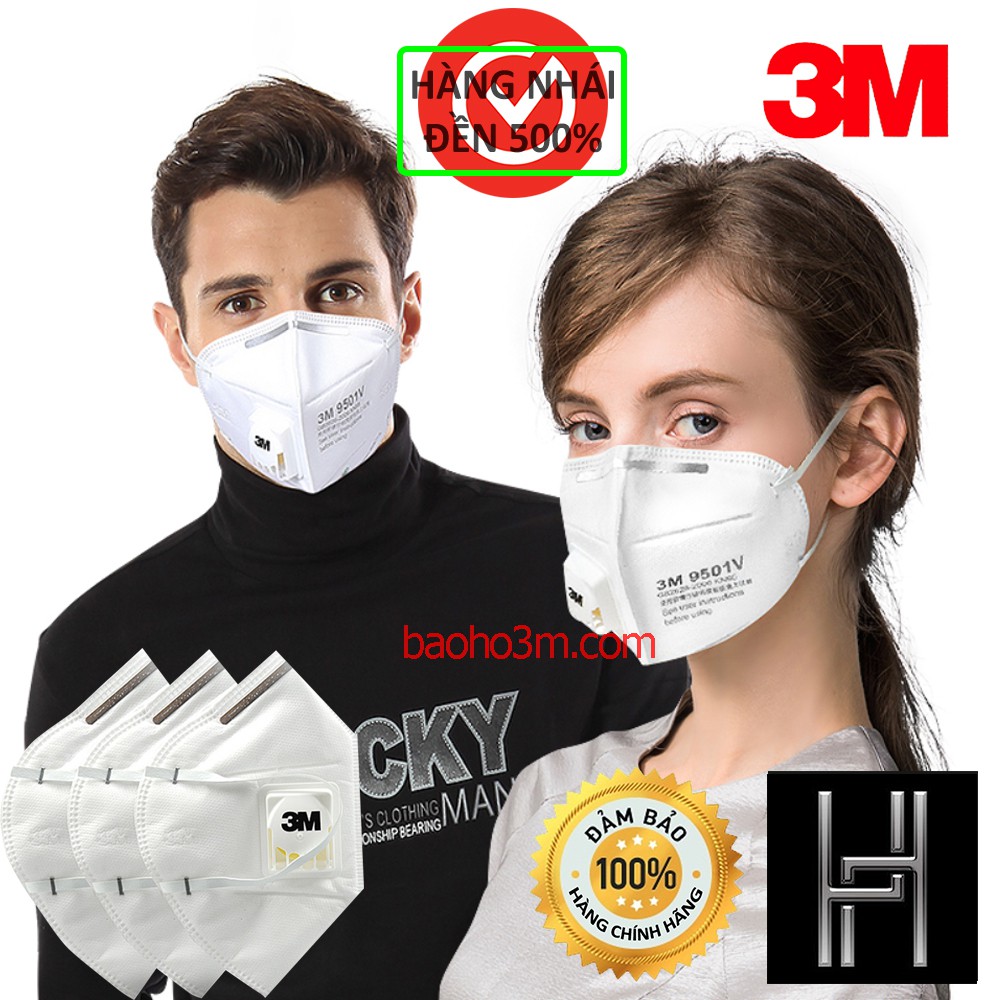 [CHÍNH HÃNG] 5 Khẩu trang 3M 9501V - có đệm mút | BigBuy360 - bigbuy360.vn