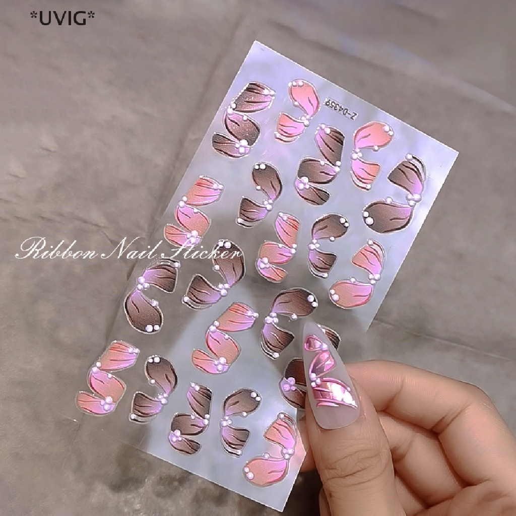 [[UVIG]] 5D Three-dimensional Ribbon Nail Stickers Nail Decals DIY Nail Art Decorations [Hot Sell]