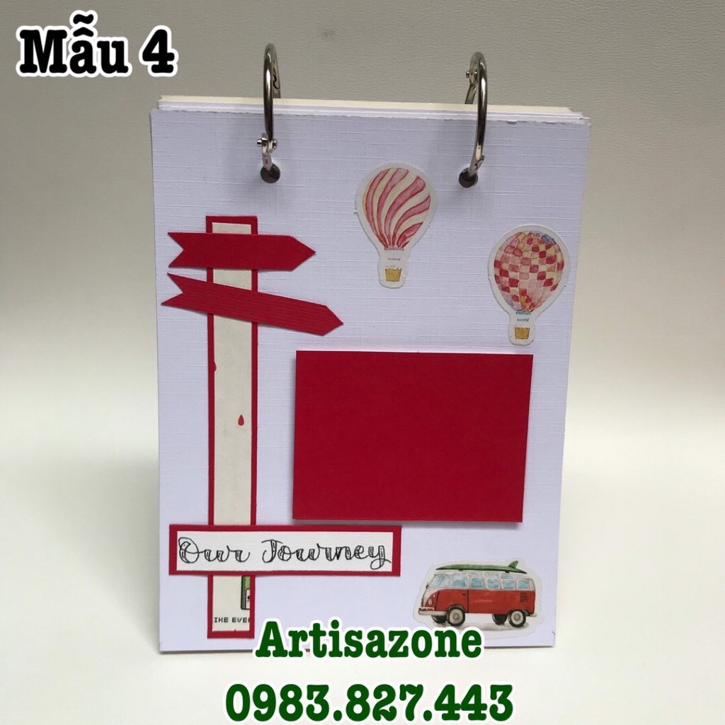 Album ảnh dán mini - Scrapbook handmade 03 (Đọc kỹ mô tả từng sản phẩm)