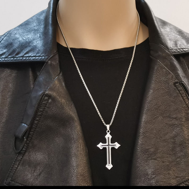 Dây chuyền mặt hình thánh giá thời trang hip hop cá tính