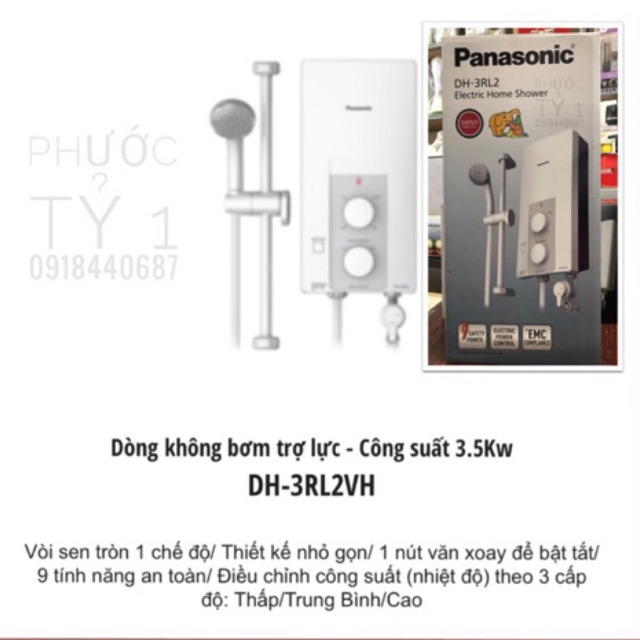MÁY TẮM NÓNG LẠNH PANASONIC TRỰC TIẾP DH-3RL2VK