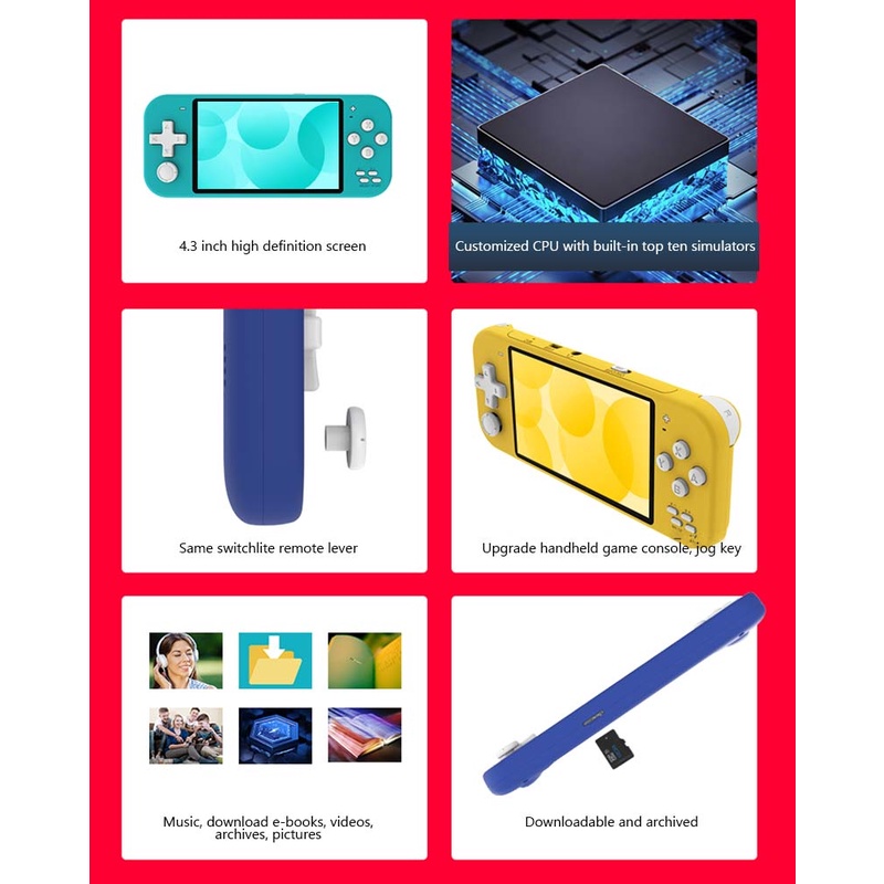Máy chơi game cầm tay X20 mini giao diện điều khiển mới nhất 4.3 inch 8GB