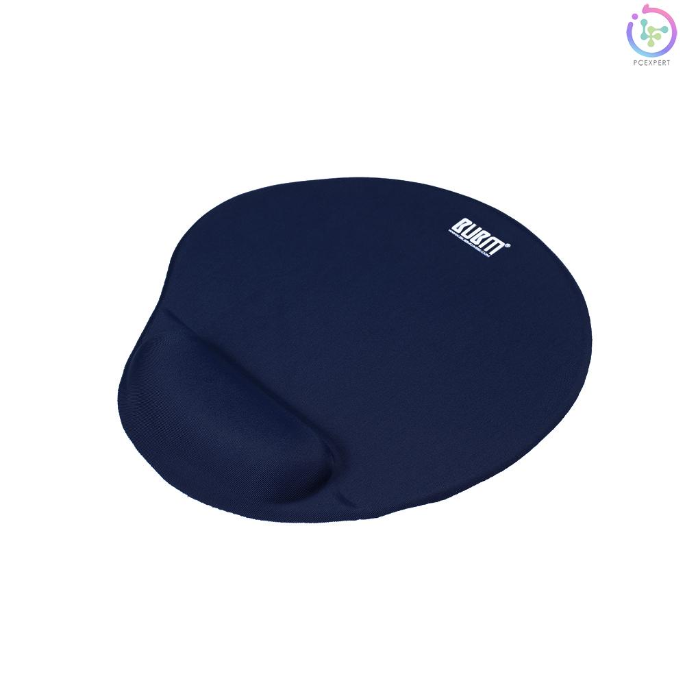 BUBM Mouse Pad with Wrist Support Wrist Protector Ergonomic Design Memory Comfort Anti-slip Pad (GSM, Dark Blue）