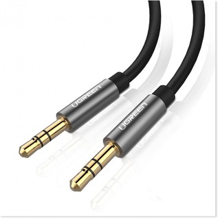 Dây Audio 3.5mm tròn mạ vàng 24K, TPE cao cấp dài 1M UGREEN AV119 10733 - Hàng Chính Hãng