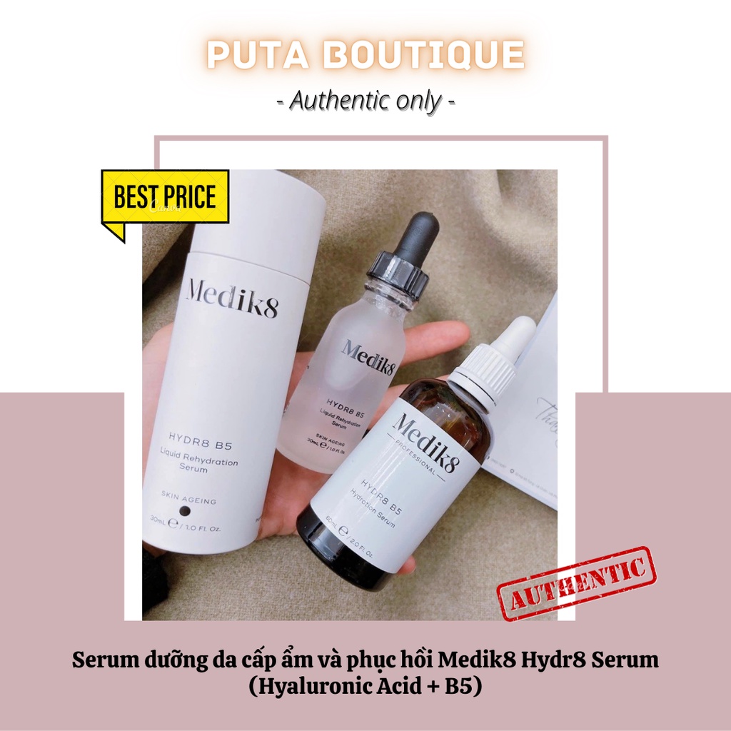 Serum dưỡng da cấp ẩm và phục hồi Medik8 Hydr8 Serum (Hyaluronic Acid + B5)