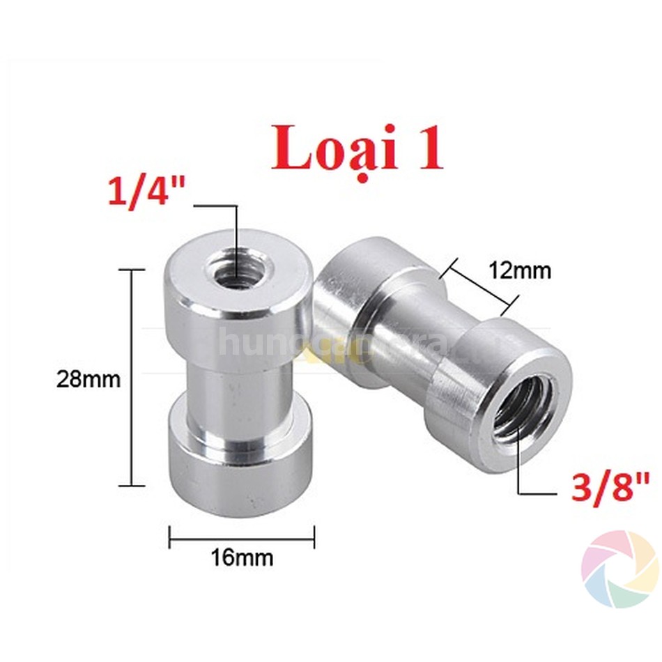 Ốc chuyển đổi đầu ren 1/4'' và 3/8" cho thiết bị Studio