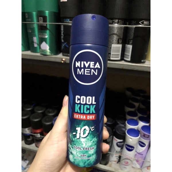 Xịt ngăn mùi NIVEA MEN Cool Kick Mát Lạnh - Thơm sảng khoái (150ml/chai)